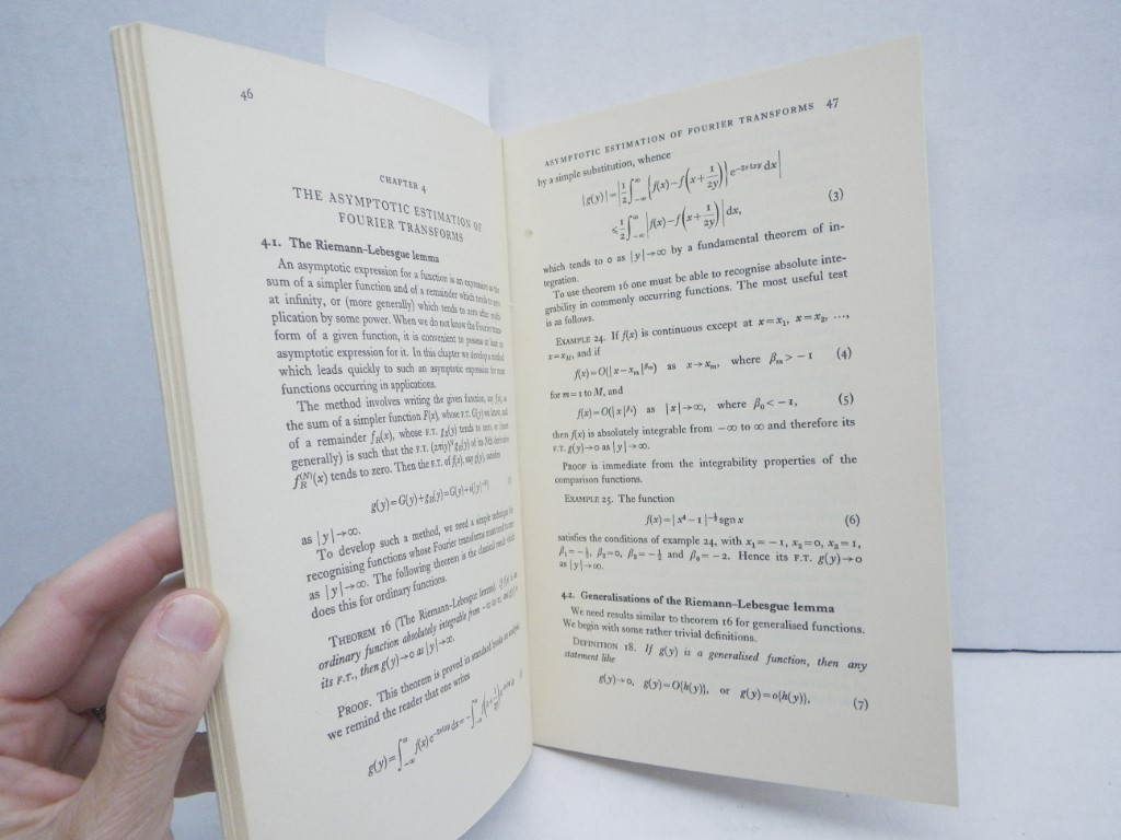 Image 3 of Introduction to Fourier Analysis and Generalized Functions.  (Student Edition)