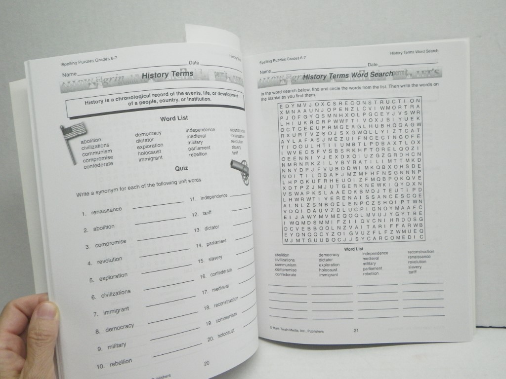 Image 2 of Spelling Puzzles, Grades 6 - 7