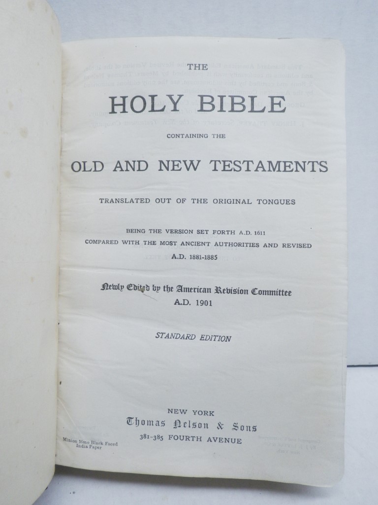 Image 1 of THE HOLY BIBLE CONTAINING THE OLD AND NEW TESTAMENTS