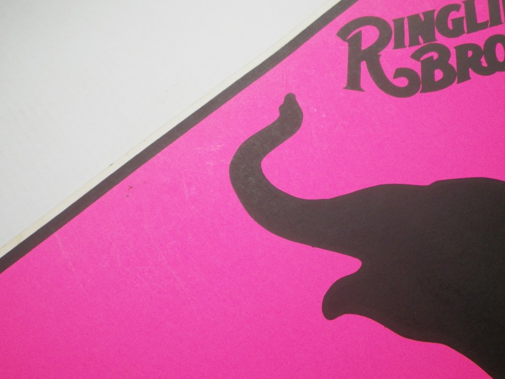 Image 2 of Elephant Crossing Original Ringling Bros Poster 28x28