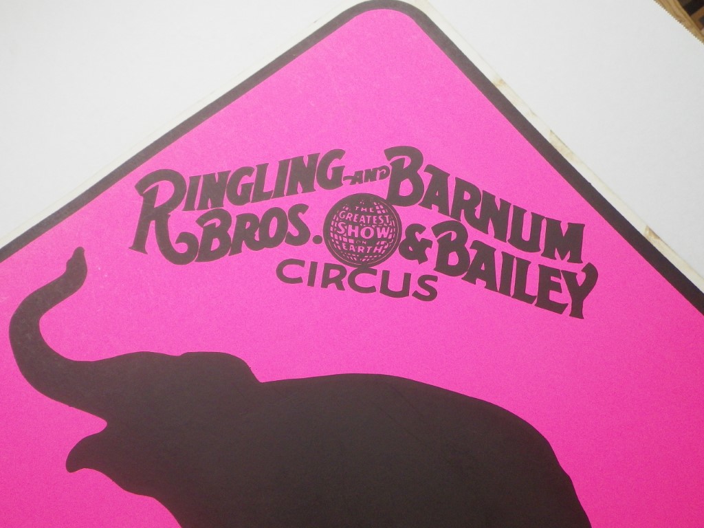 Elephant Crossing Original Ringling Bros Poster 28x28