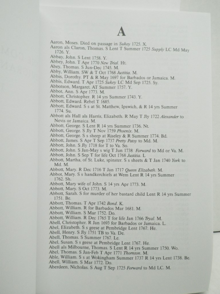 Image 2 of The Complete Book of Emigrants in Bondage, 1614-1775