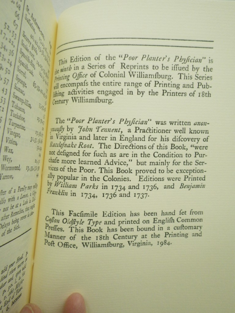 Image 2 of Every man his own doctor, or, The poor planter's physician, facsimile edition