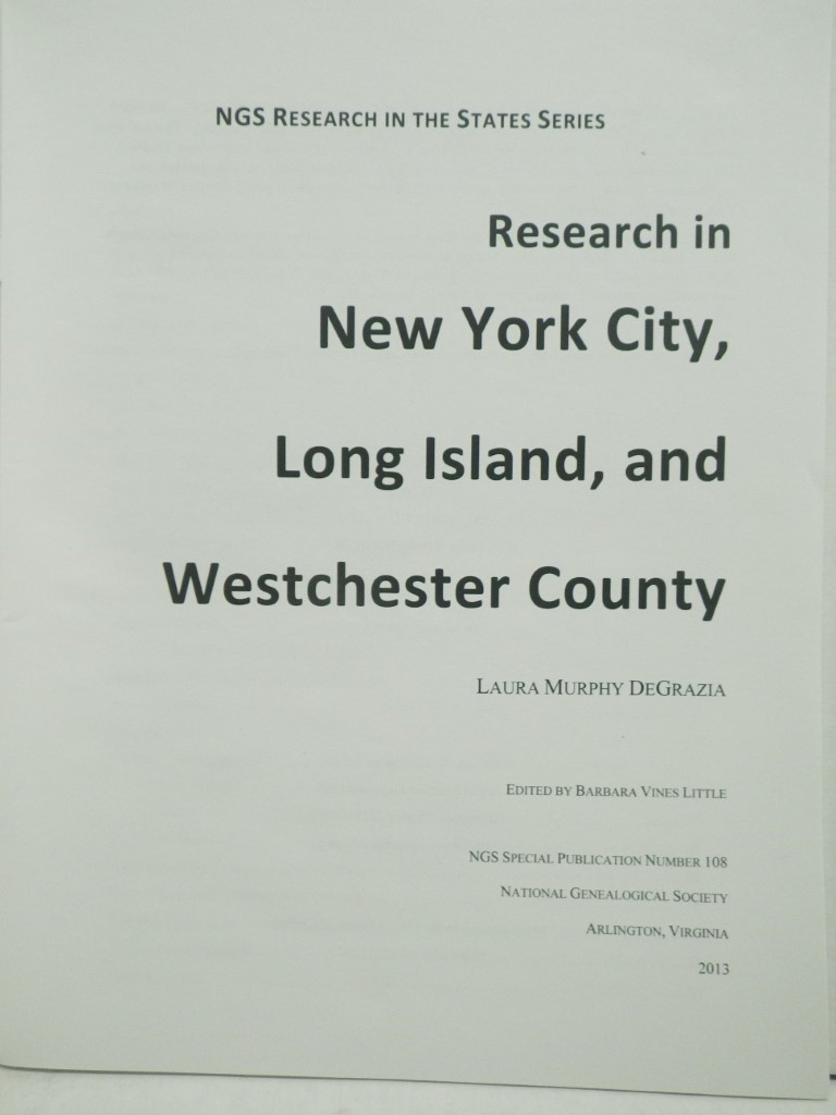 Image 1 of NGS Research in the States: New York City, Long Island, and Westchester County