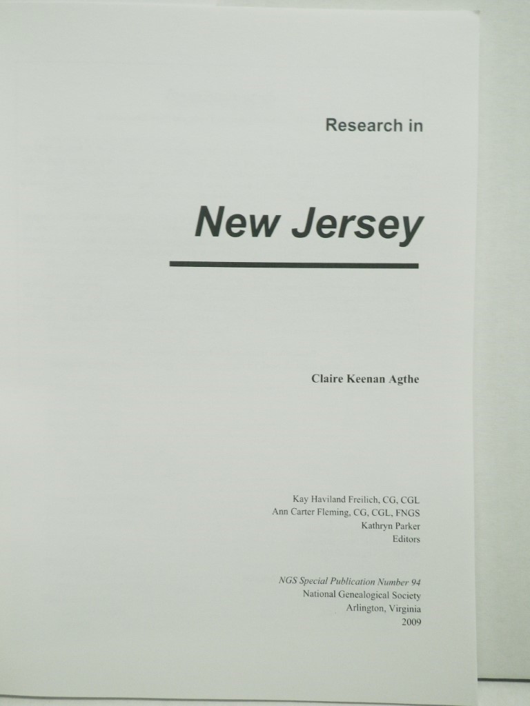 Image 2 of Research in New Jersey (NGS Research in the States Series)