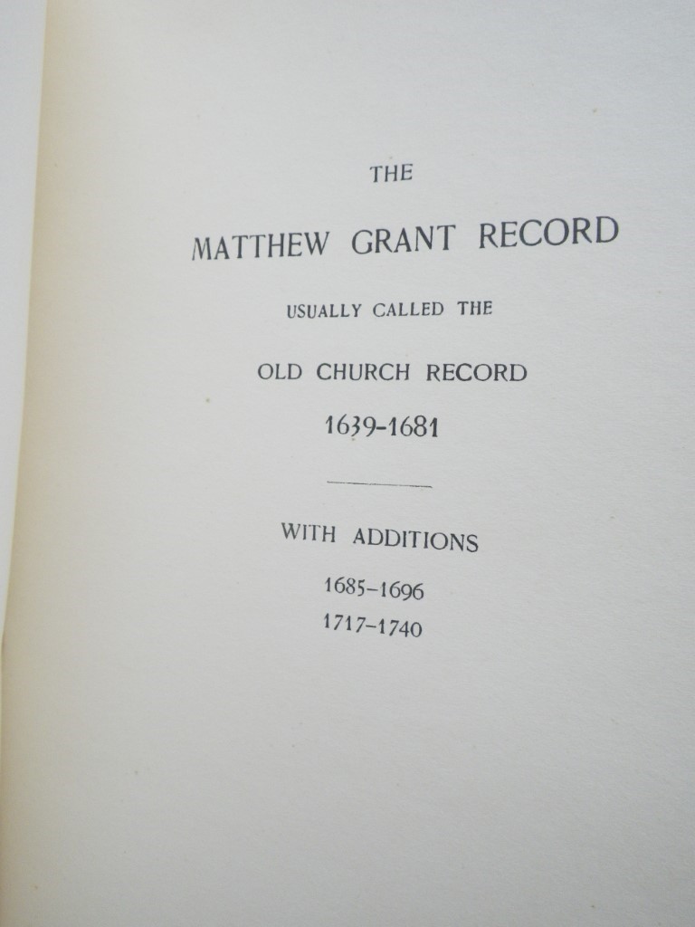 Image 1 of Some Early Records and Documents of and Relating to the Town of Windsor, Connect