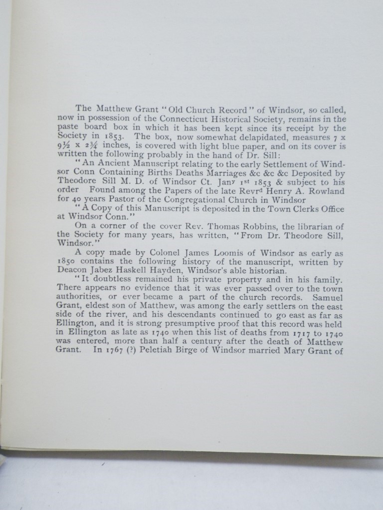 Image 2 of Some Early Records and Documents of and Relating to the Town of Windsor, Connect