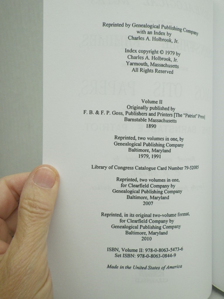 Image 2 of Genealogical Notes of Barnstable Families. Volume II [Massachusetts]