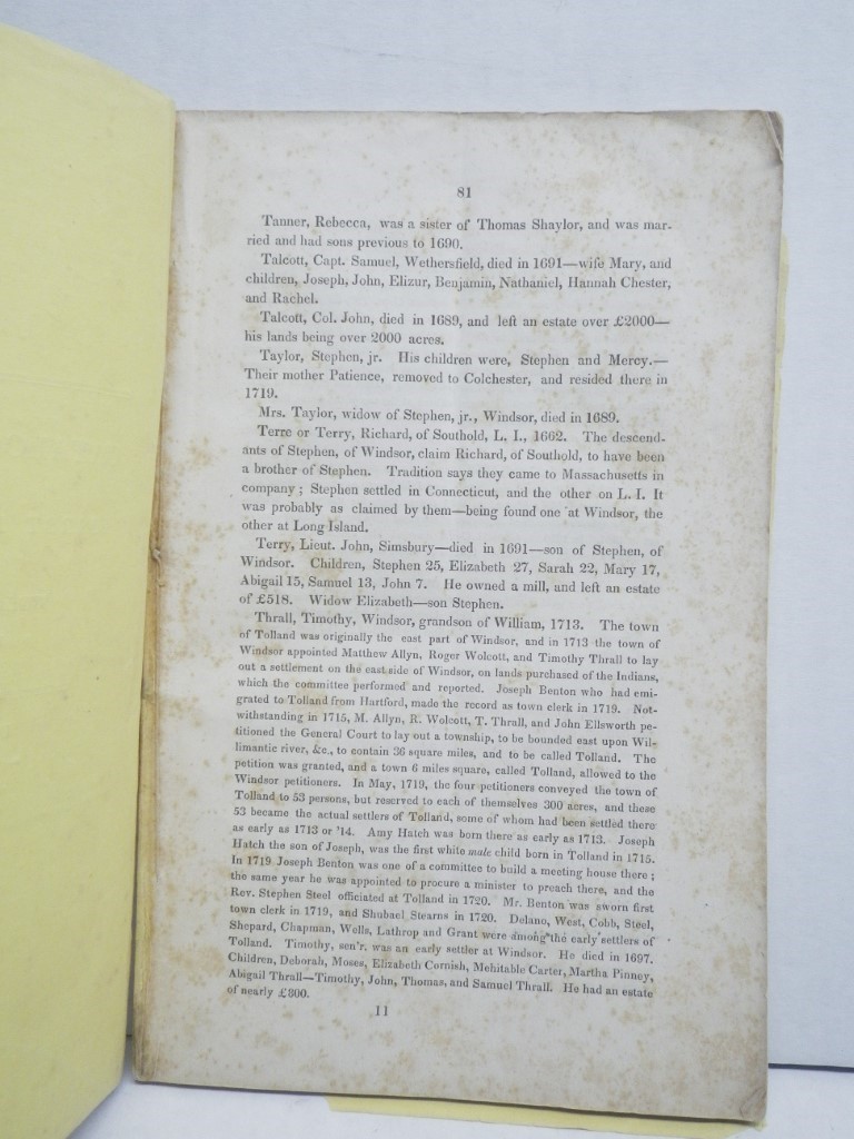 Image 1 of A Catalogue of the Names of the First Puritan Settlers of the Colony of Connecti
