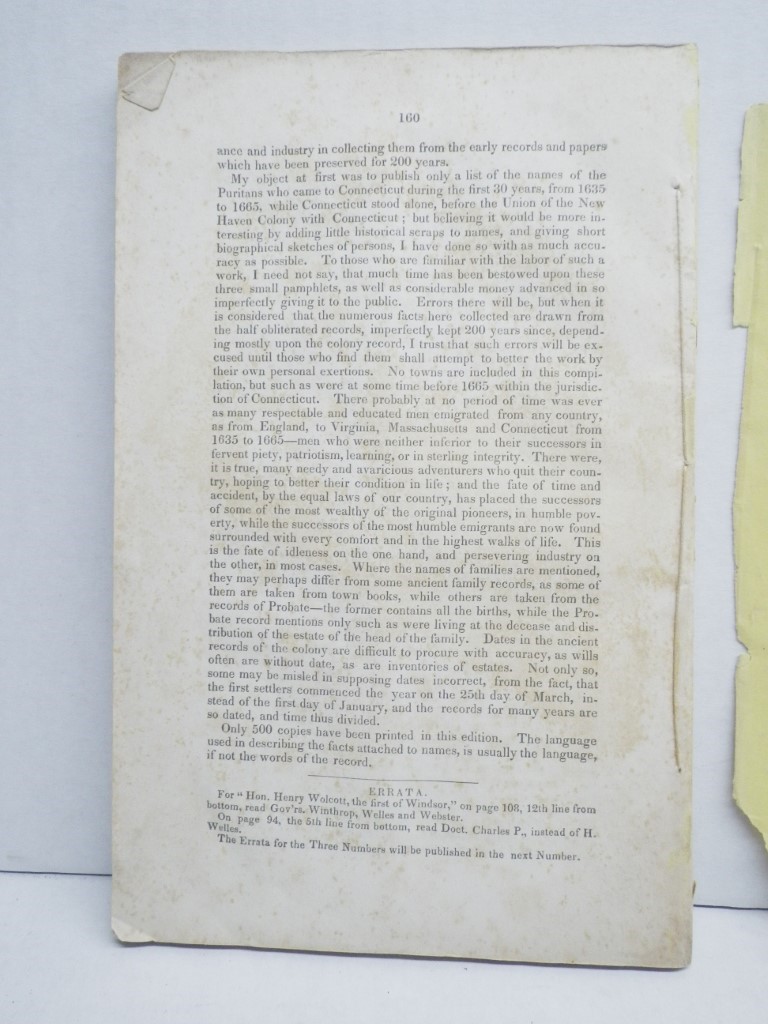 Image 4 of A Catalogue of the Names of the First Puritan Settlers of the Colony of Connecti