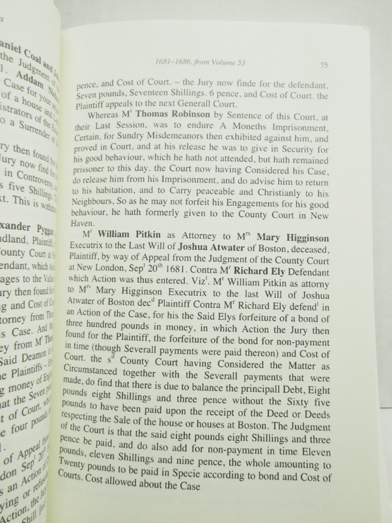 Image 3 of Colony of Connecticut Minutes of the Court of Assistants 1669-1711
