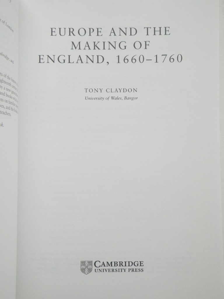 Image 1 of Europe and the Making of England, 1660–1760 (Cambridge Studies in Early Modern
