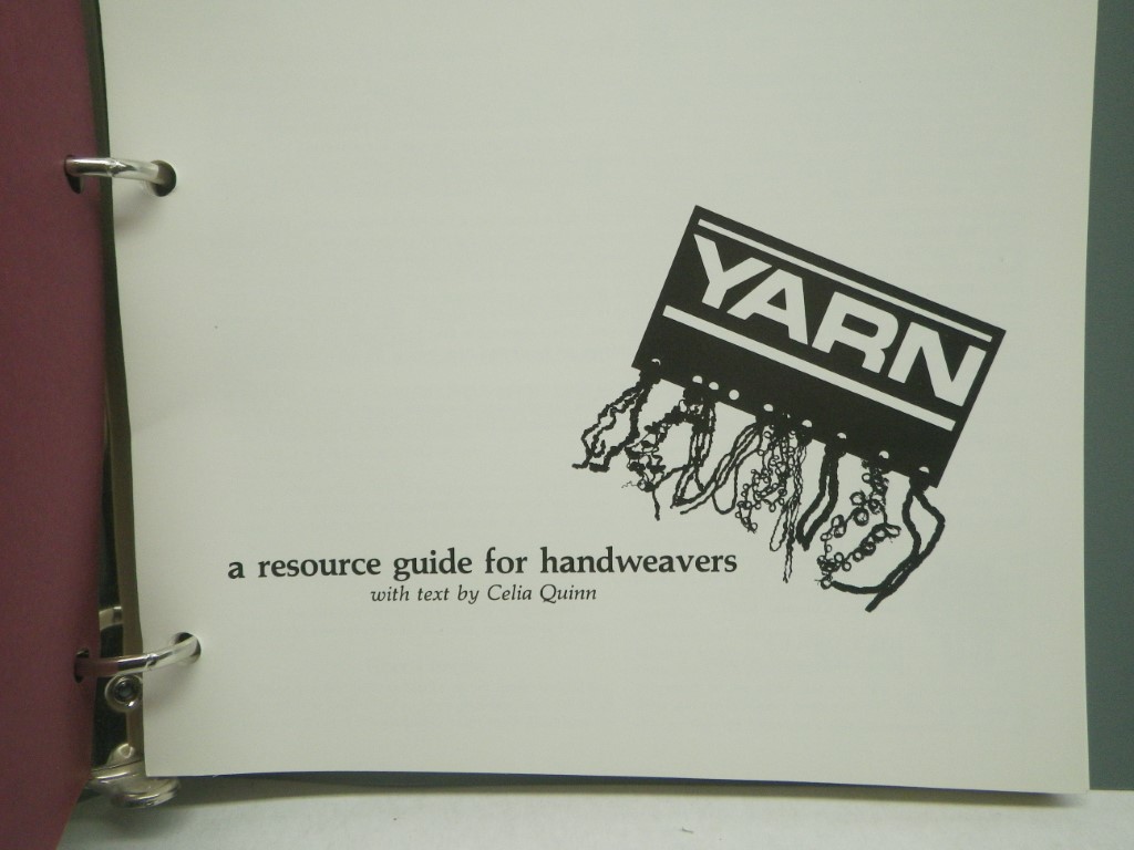 Image 1 of Yarn:  A Resource Guide for Handweeavers.