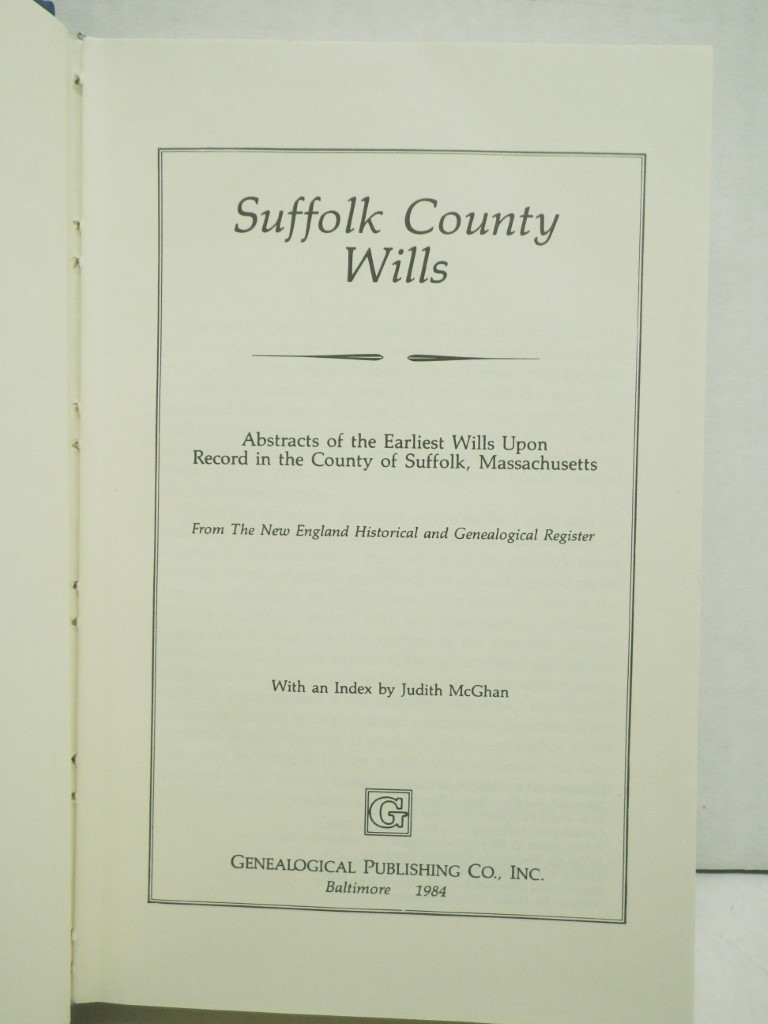 Image 1 of Suffolk County Wills