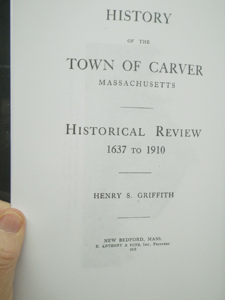 Image 1 of History of the Town of Carver, Massachusetts: Historical Review, 1637-1910