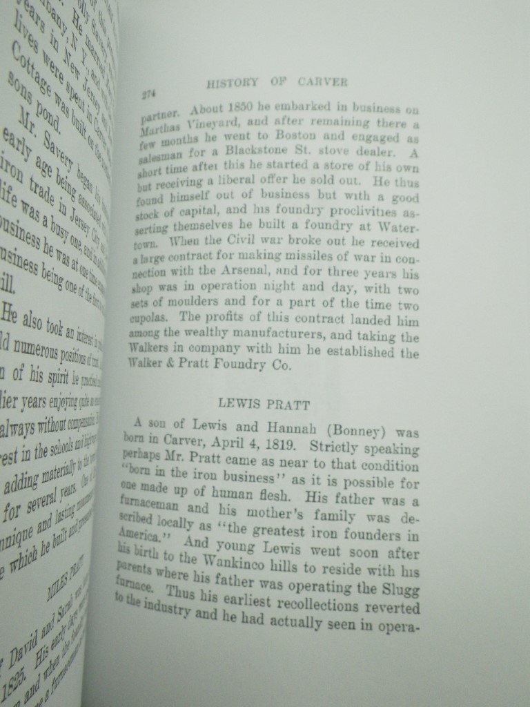Image 3 of History of the Town of Carver, Massachusetts: Historical Review, 1637-1910