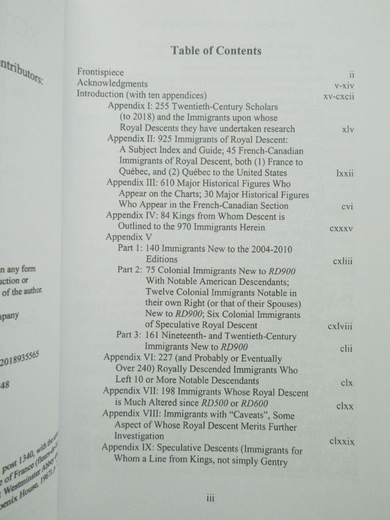 Image 3 of The Royal Descents of 900 Immigrants to the American Colonies, Quebec, or the Un