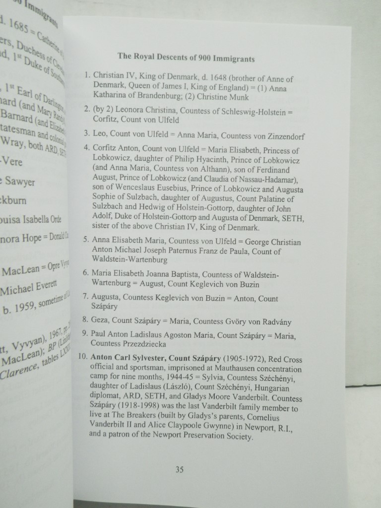 Image 4 of The Royal Descents of 900 Immigrants to the American Colonies, Quebec, or the Un
