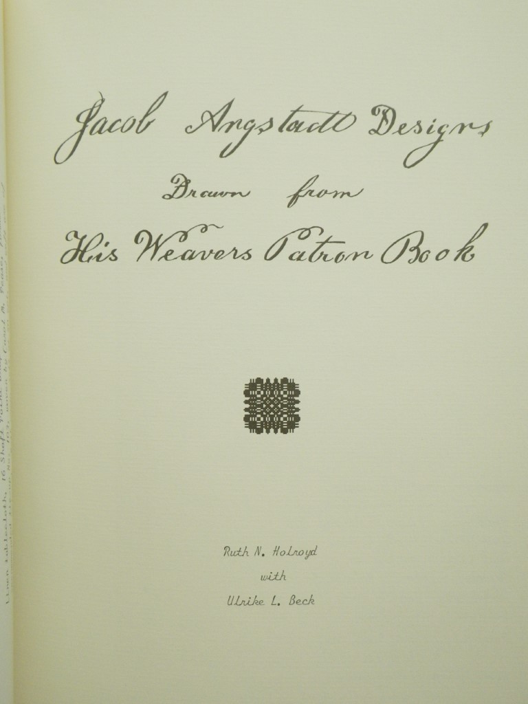 Image 1 of Jacob Angstadt Designs, Drawn From His Weavers Patron Book.