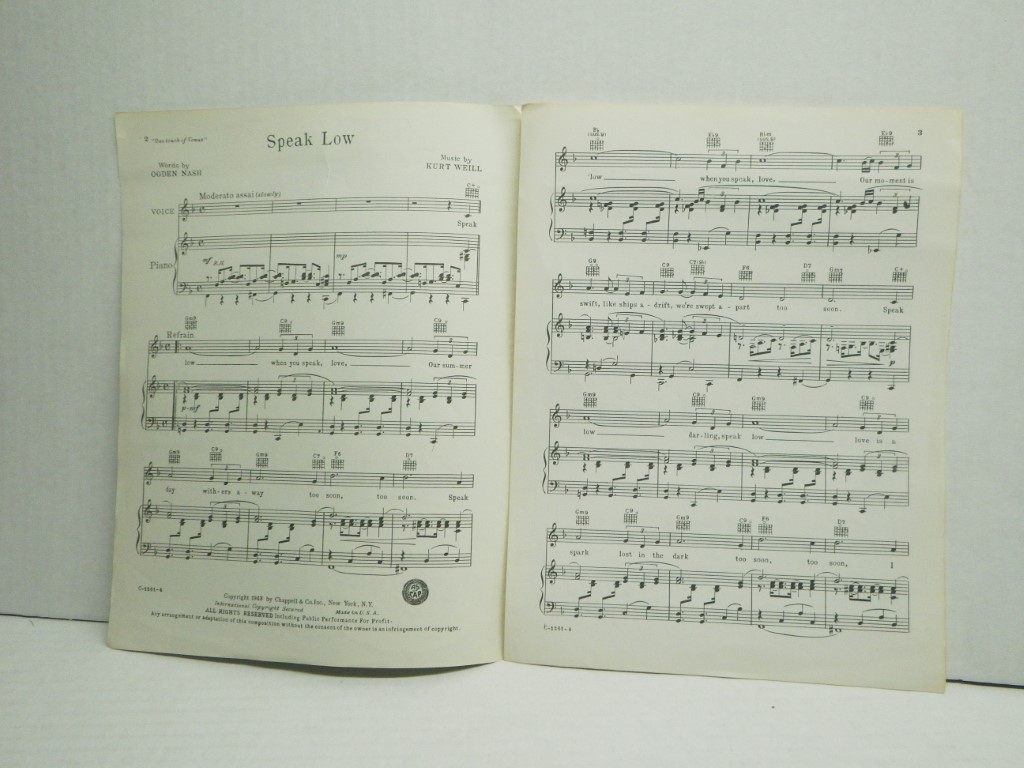 Image 1 of Speak Low [from] One Touch of Venus