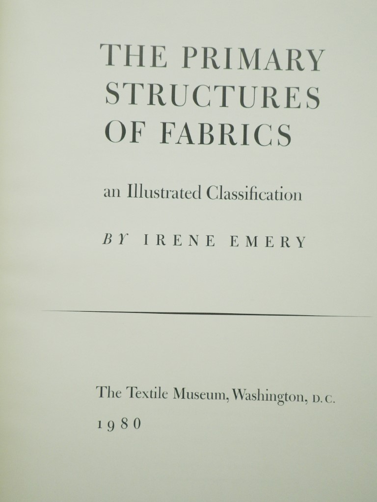 Image 1 of The Primary Structures of Fabrics:  An Illustrated Classification