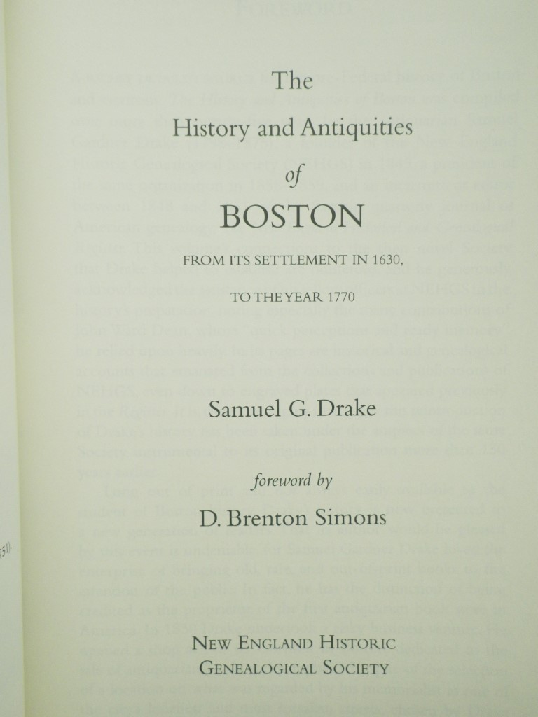 Image 1 of The History and Antiquities of Boston From Its Settlement in 1630, to the Year 1
