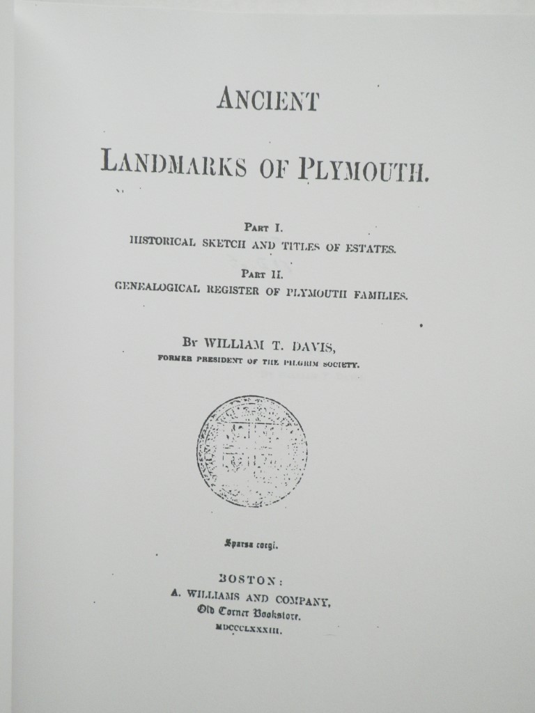 Image 2 of Ancient Landmarks of Plymouth: Part I. Historical Sketch and Titles of Estates. 