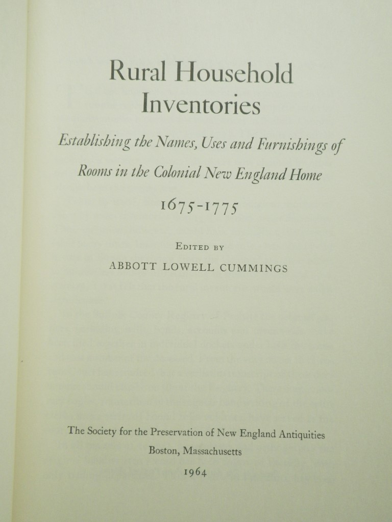 Image 1 of Rural Household Inventories  1675-1775