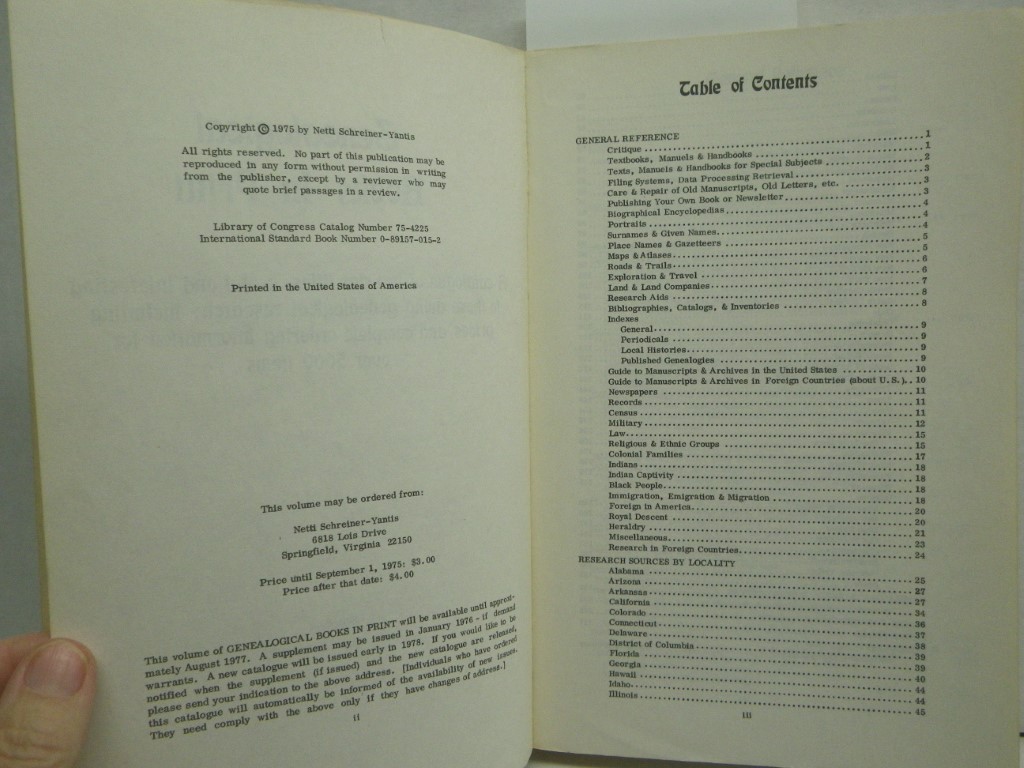 Image 2 of Genealogical Books in Print