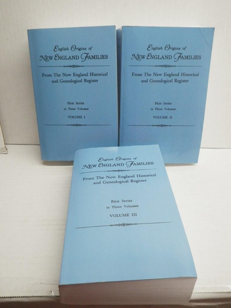 Image 1 of English Origins of New England Families: Volumes I, II and III