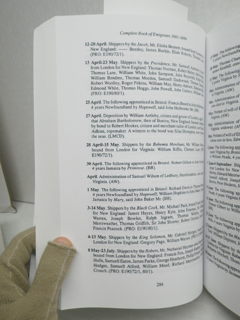 Image 3 of The Complete Book of Emigrants, 1661-1699. A comprehensive listing compiled from