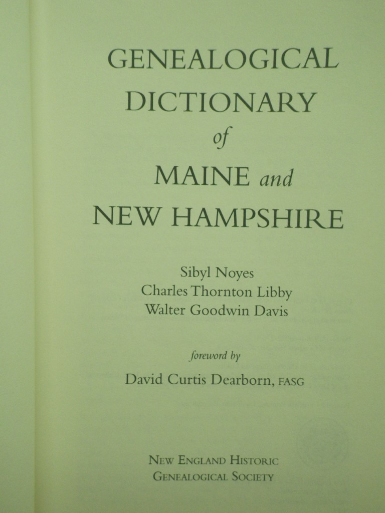 Image 1 of Genealogical Dictionary of Maine and New Hampshire