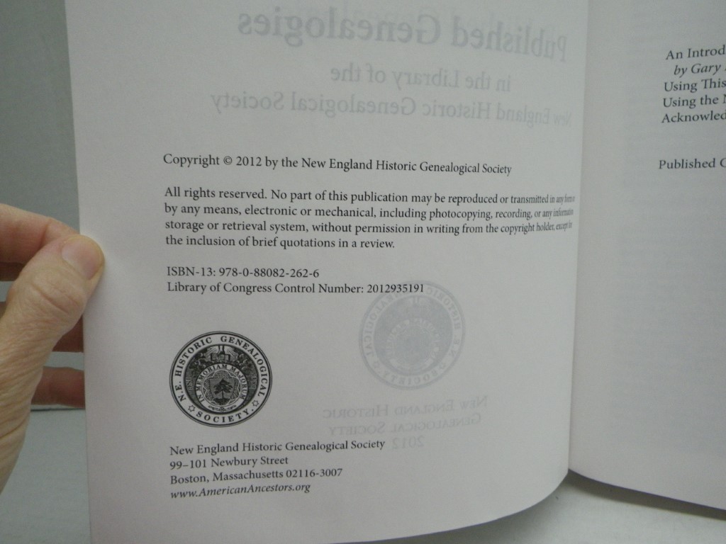 Image 1 of Guide to Published Genealogies in the Library of the New England Historic Geneal