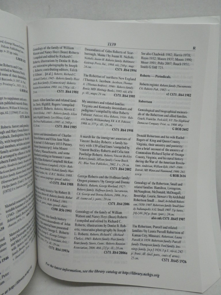 Image 3 of Guide to Published Genealogies in the Library of the New England Historic Geneal