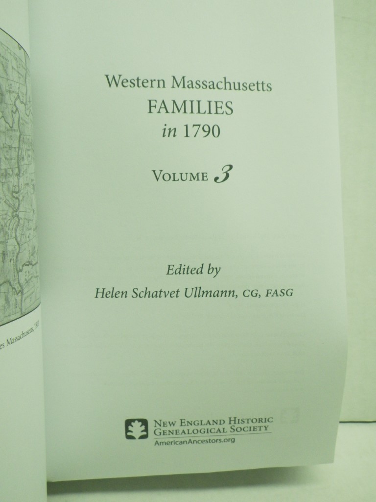 Image 1 of Western Massachusetts Families in 1790, Volume 3