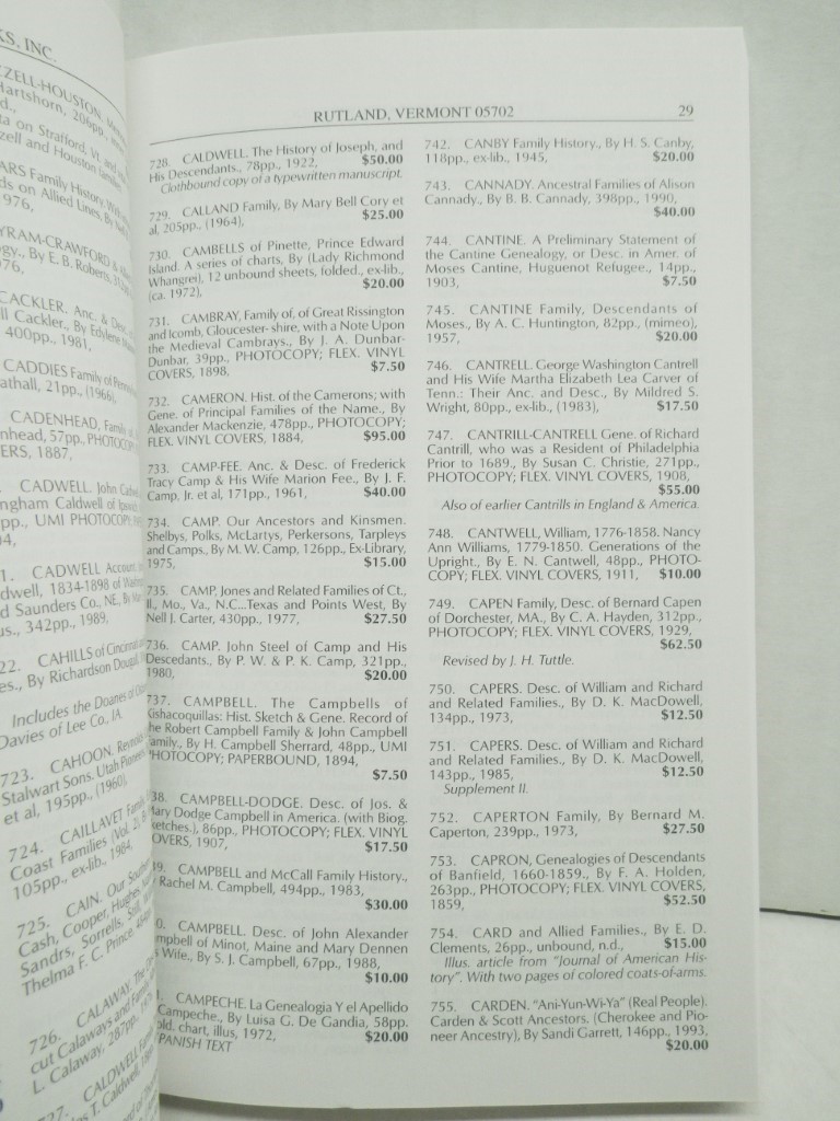 Image 3 of Genealogy and Family History: Catalog No. 18: Tuttle Antiquarian Books, Inc.