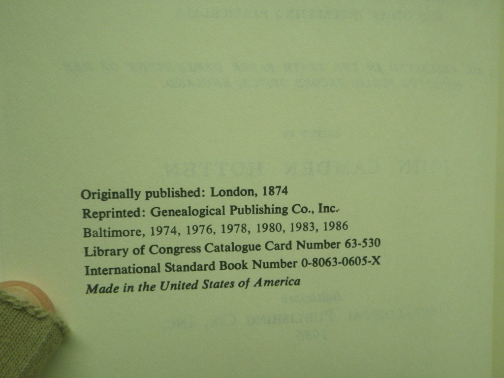 Image 2 of The Original Lists of Persons of Quality Who Went from Great Britain to the Amer
