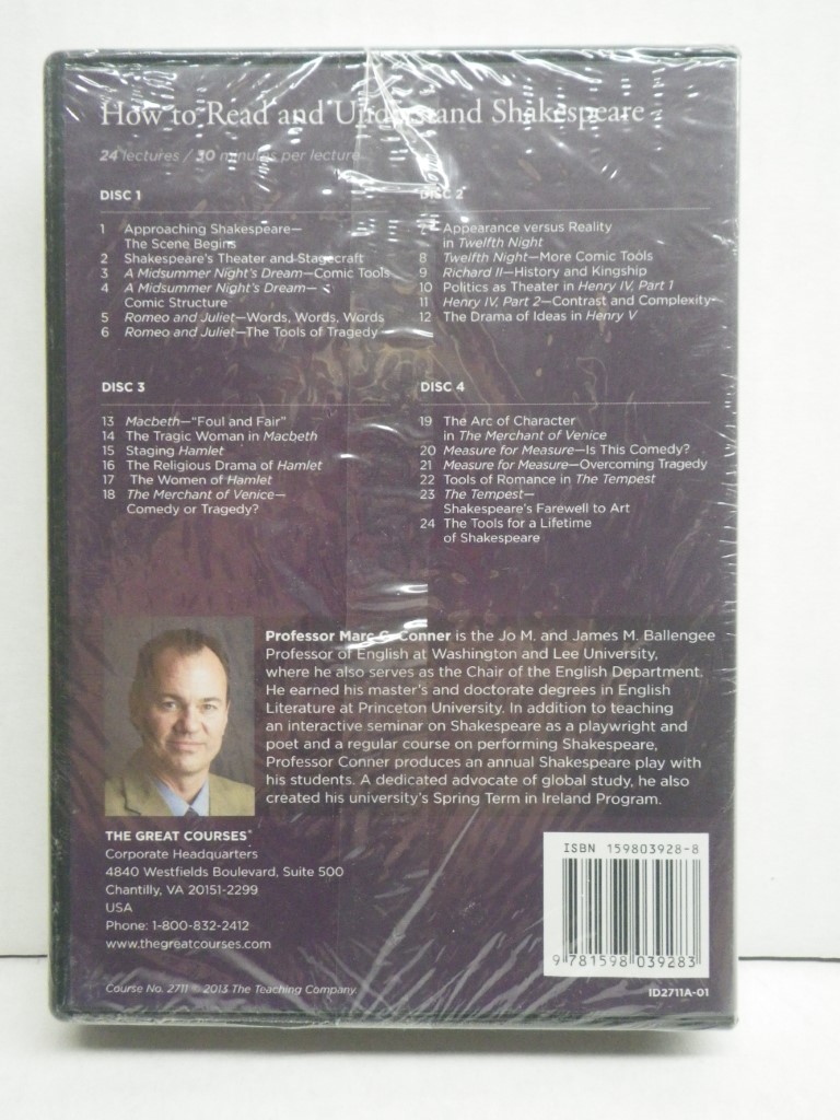Image 1 of How to Read and Understand Shakespeare (Great Courses) (Teaching Company) DVD (C
