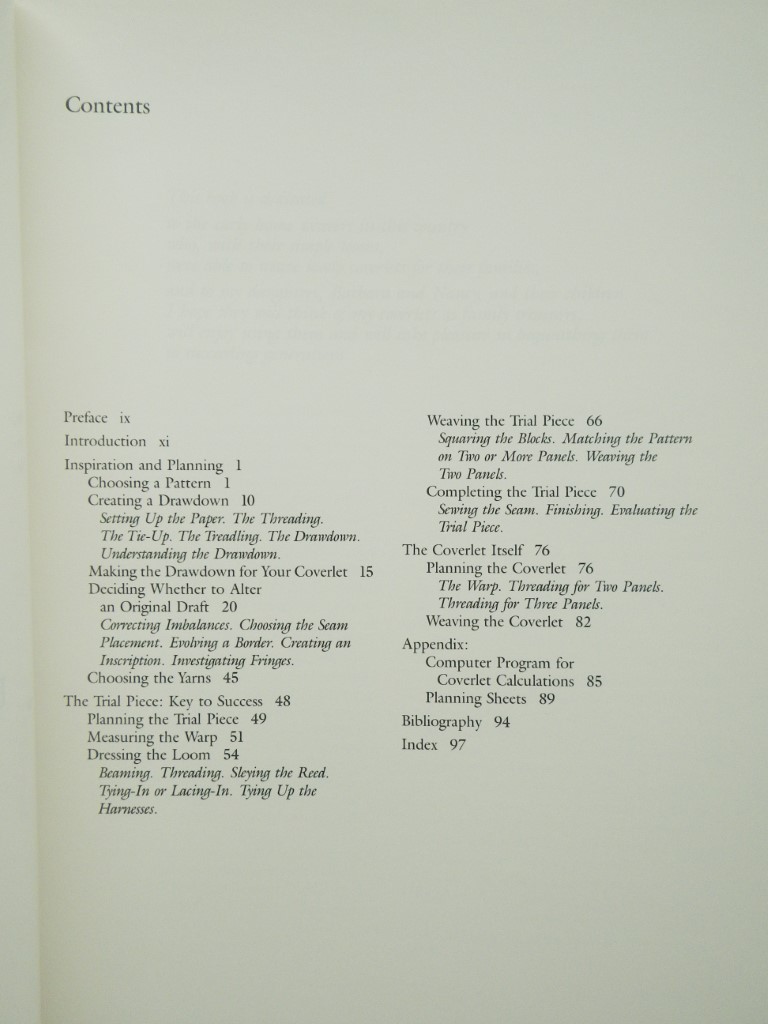 Image 2 of Weaving a Traditional Coverlet: A How-To-Book