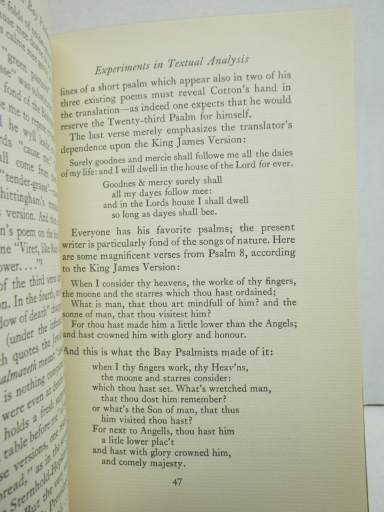 Image 4 of The Bay Psalm Book, Facimile of the First Edition of 1640, with a Companion Volu
