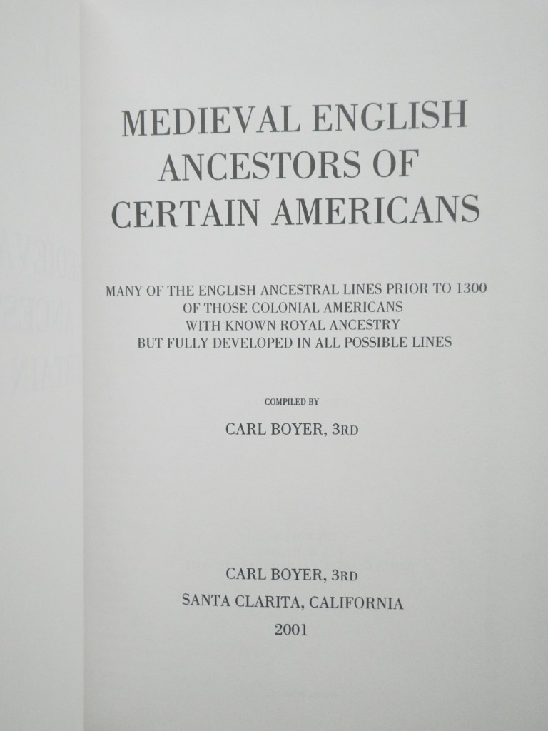 Image 1 of Medieval English Ancestors of Certain Americans: Many of the English Ancestral L