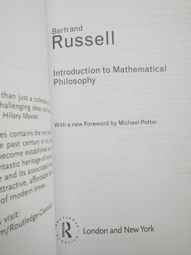Image 1 of Introduction to Mathematical Philosophy (Routledge Classics)