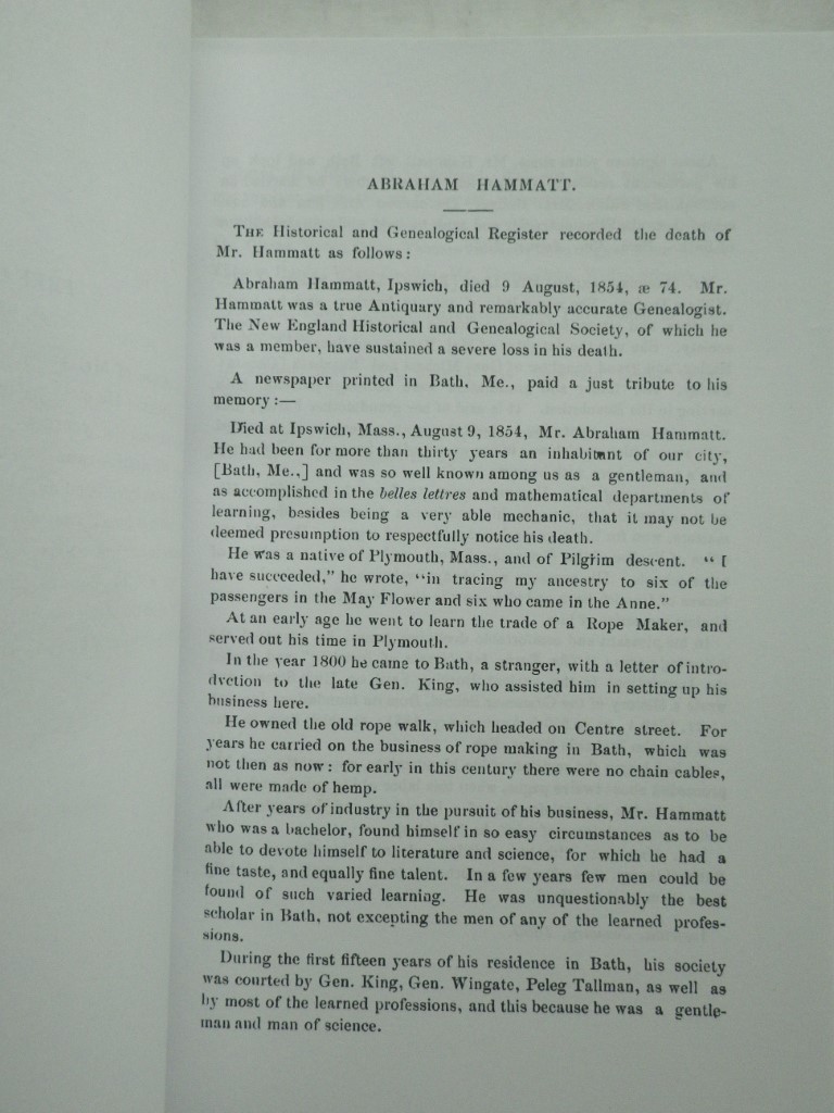 Image 2 of The Hammatt Papers: Early Inhabitants of Ipswich, Massachusetts, 1633-1700