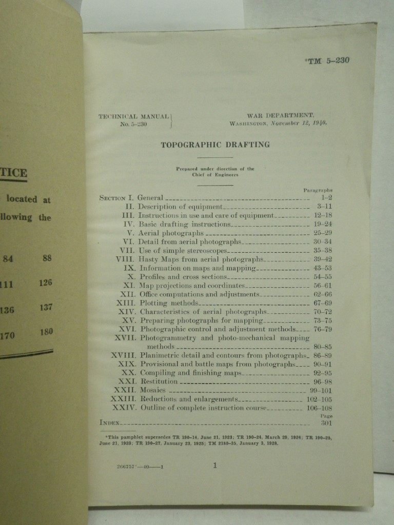 Image 1 of TM 5-230 Topographic Drafting