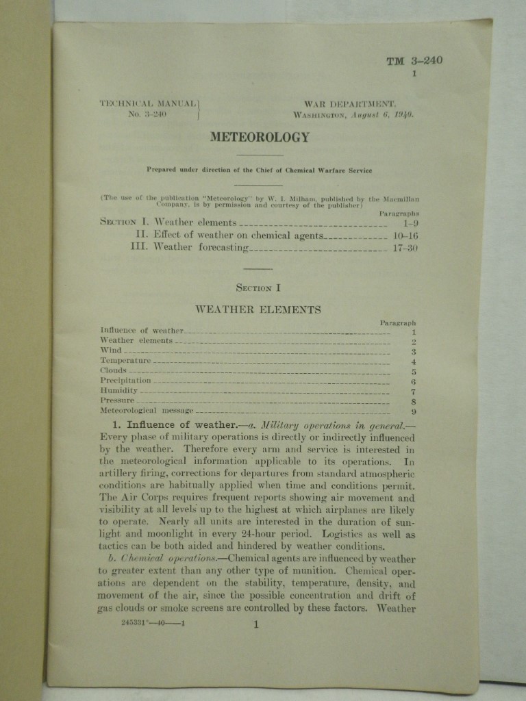 Image 1 of TM 3-240 Meteorology