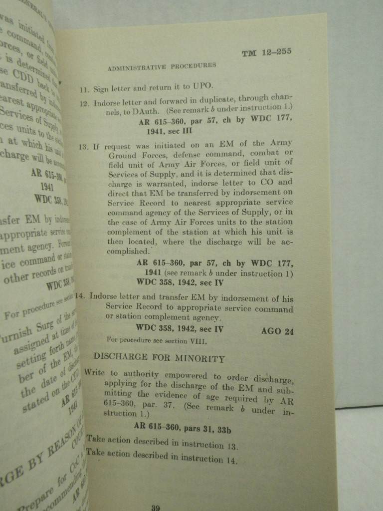 Image 2 of TM 12-255 Administrative Procedures