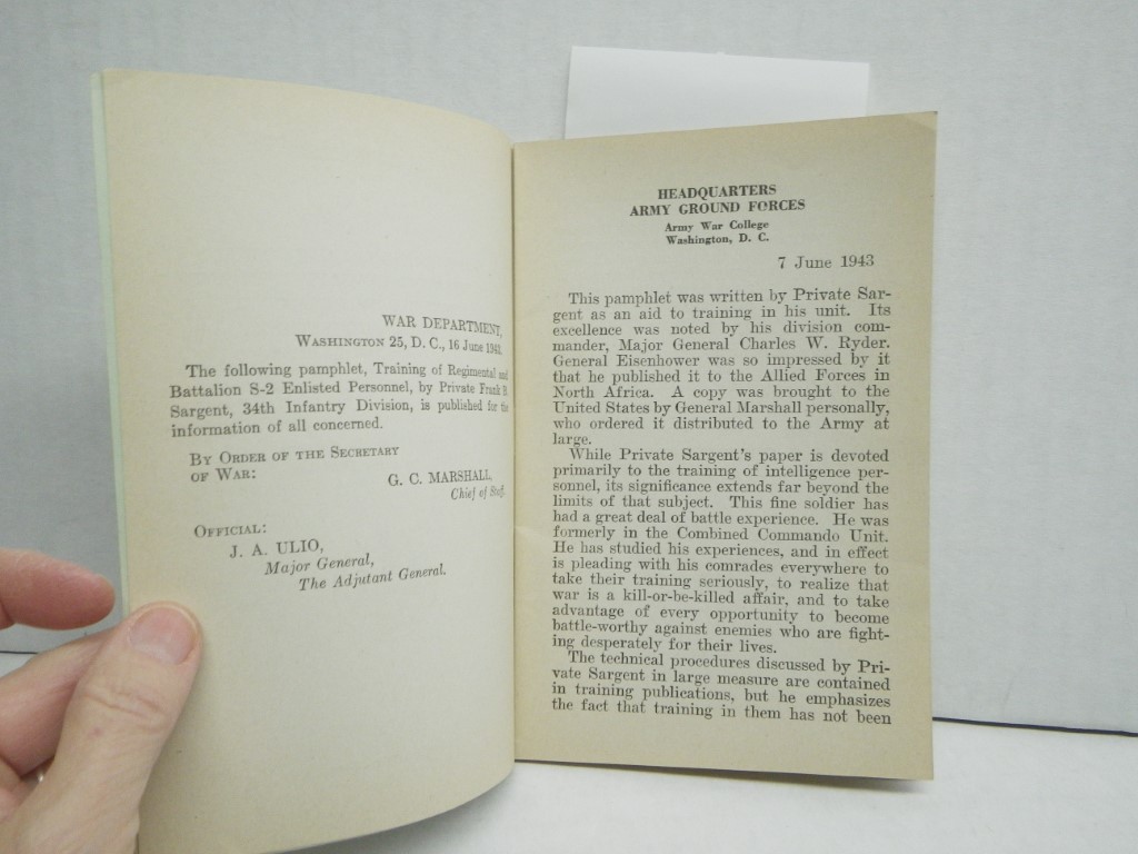 Image 2 of The Most Common Short-Comings in the Training of Battalion and Regimental S-2 Pe