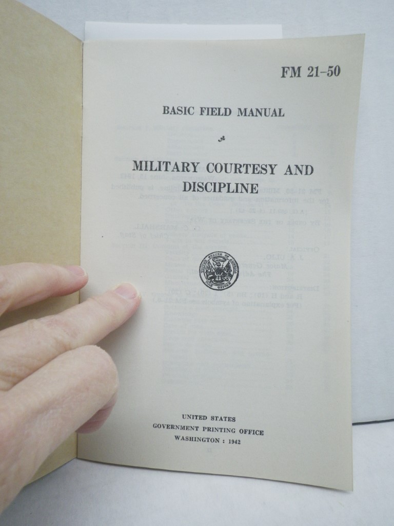 Image 1 of FM 21-50  Basic Field Manual:  Military Courtesy and Discipline