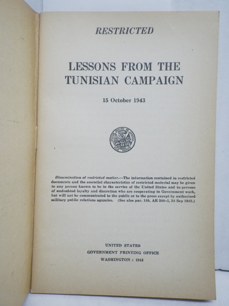Image 1 of Lessons From the Tunisian Campaign