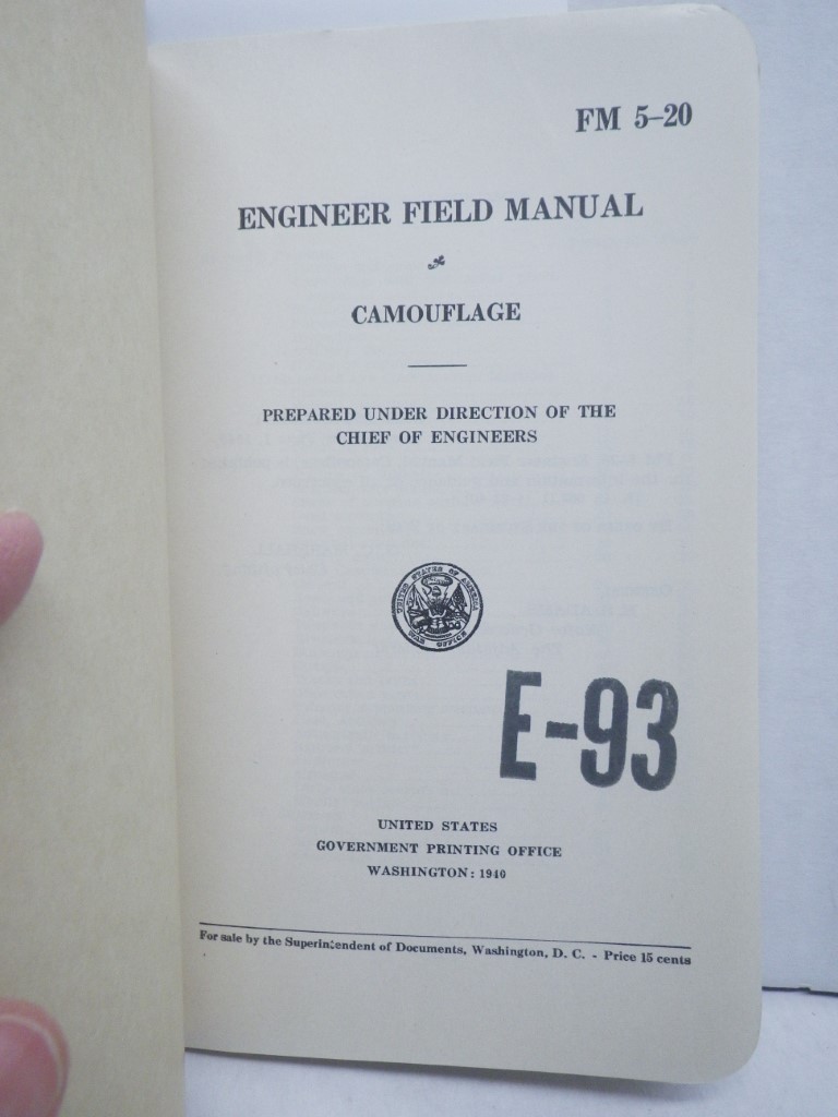 Image 1 of FM 5-20 Engineer Field Manual:  Camouflage